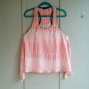 Wish Red and White Striped Top